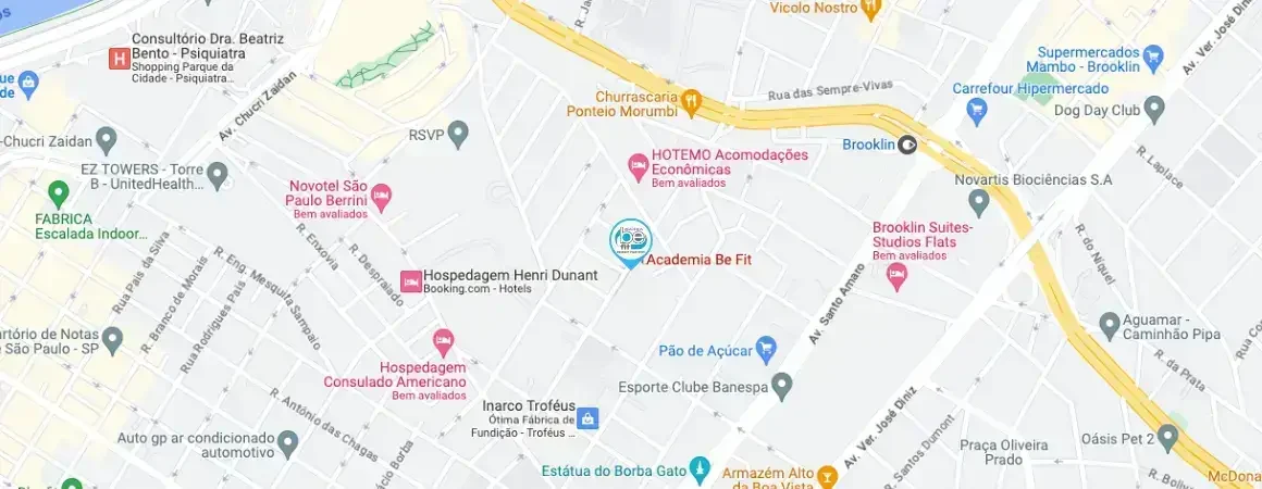 endereco academia chacara santo antonio